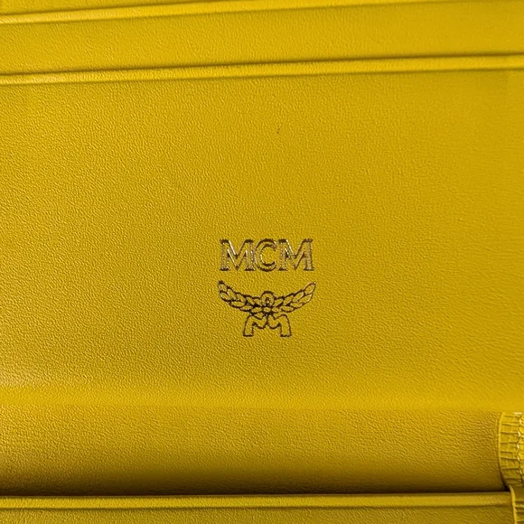 MCM Visetos Long Wallet in Rare Lemon Yellow